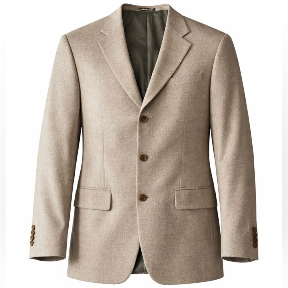 Oscar De La Renta Sport Blazer Mens 40R Brown 100% Wool 40R -  3 Button